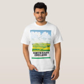 De reisposter Noordoost-Engeland. T-shirt (Voorkant volledig)