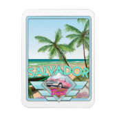 De  reisposter Salvador Brazilië. Magneet (Verticaal)