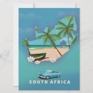 De reisposter South Africa Map Illustration. Kaart