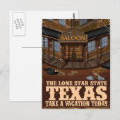 De reisposter Texas 'The lone star state' Briefkaart (Voorkant / Achterkant)
