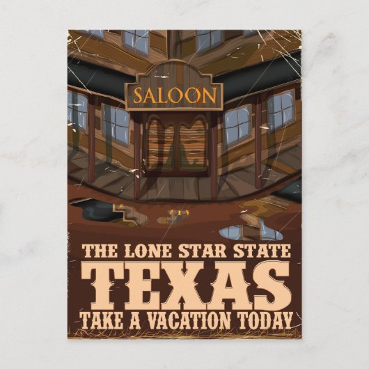 De reisposter Texas 'The lone star state' Briefkaart (Voorkant)