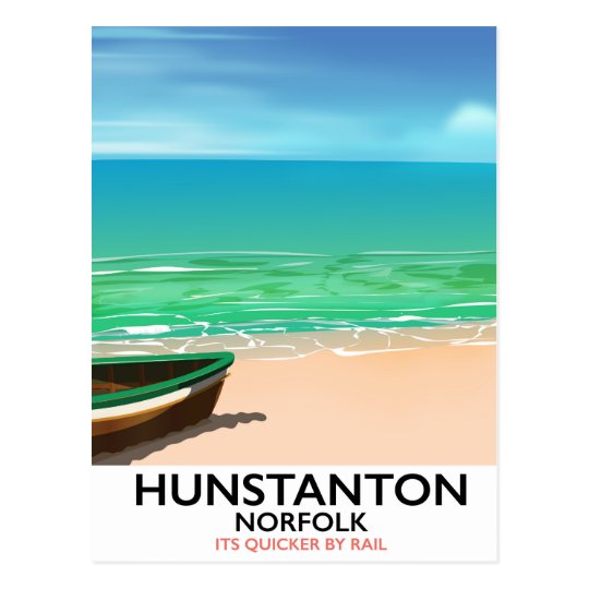 De reisposter van het Strand van Norfolk van Briefkaart