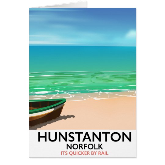 De reisposter van het Strand van Norfolk van Briefkaarten 0