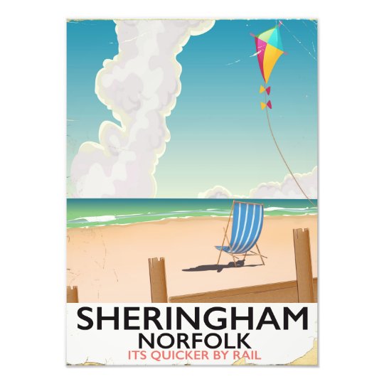 De reisposter van het Strand van Norfolk van Foto