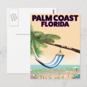 De reisposter van Palm Coast Florida. Briefkaart (Voorkant / Achterkant)