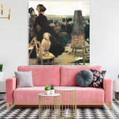 De Reizen in Auteuil, deel van een triptych (olie Canvas Afdruk (Insitu (Woonkamer))