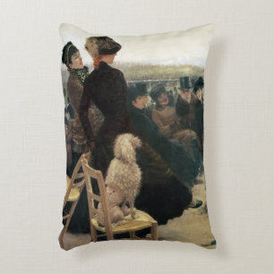 De Reizen in Auteuil, deel van een triptych (olie  Decoratief Kussen