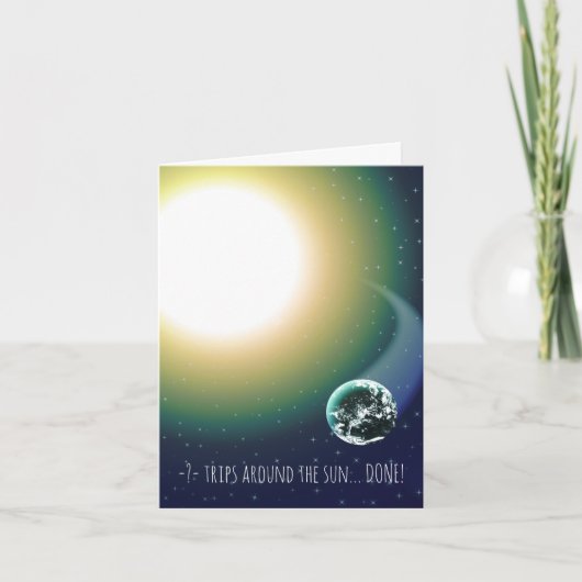 De Reizen van Bday van de douane rond de Zon Kaart (Voorkant)