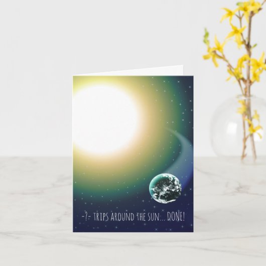 De Reizen van Bday van de douane rond de Zon Kaart (Gele Bloem)