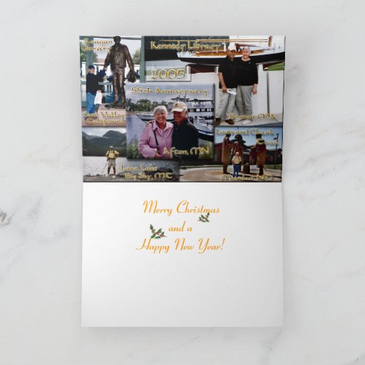 De Reizen van Kerstmis met W & M Feestdagen Kaart (Binnen)