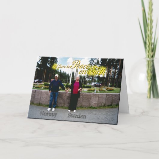 De Reizen van Kerstmis met W & M Feestdagen Kaart (Voorkant)