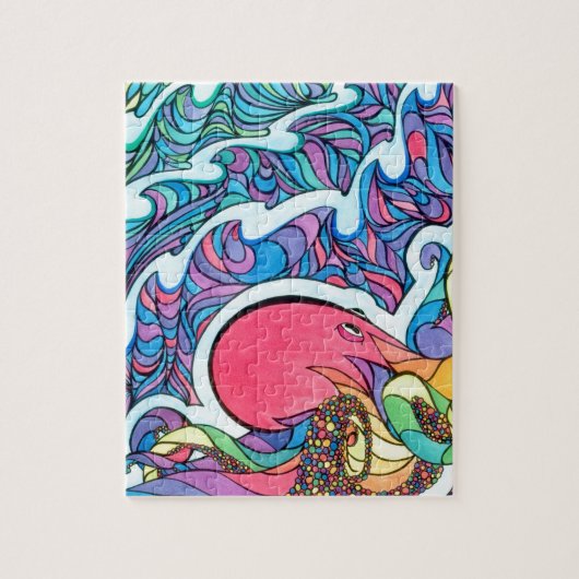 De reizende octopus legpuzzel (Verticaal)