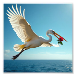 De reizende vogel foto afdruk