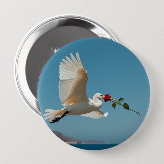 De reizende vogel ronde button 4,0 cm (Voorkant /achterkant)