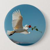 De reizende vogel ronde button 4,0 cm (Voorkant)