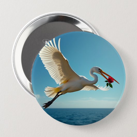 De reizende vogel ronde button 4,0 cm (Voorkant /achterkant)