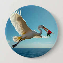 De reizende vogel ronde button 4,0 cm