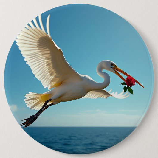 De reizende vogel ronde button 6,0 cm (Voorkant)