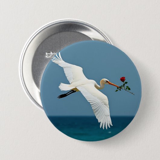 De reizende vogel ronde button 7,6 cm (Voorkant /achterkant)