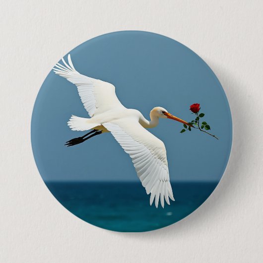 De reizende vogel ronde button 7,6 cm (Voorkant)