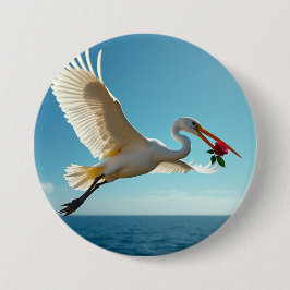 De reizende vogel ronde button 7,6 cm
