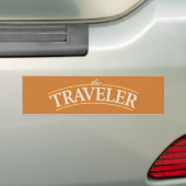 De reiziger bumpersticker (Op auto)