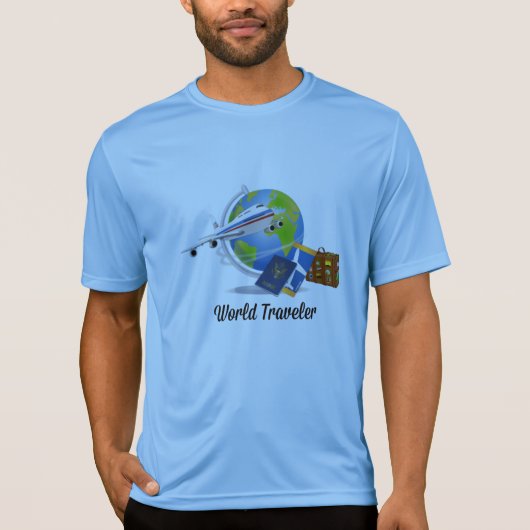 De Reiziger van de wereld, verpakt en Klaar om te T-shirt (Voorkant)
