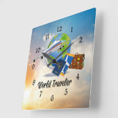 De Reiziger van de wereld, verpakt en Klaar om te  Vierkante Klok (Hoek)