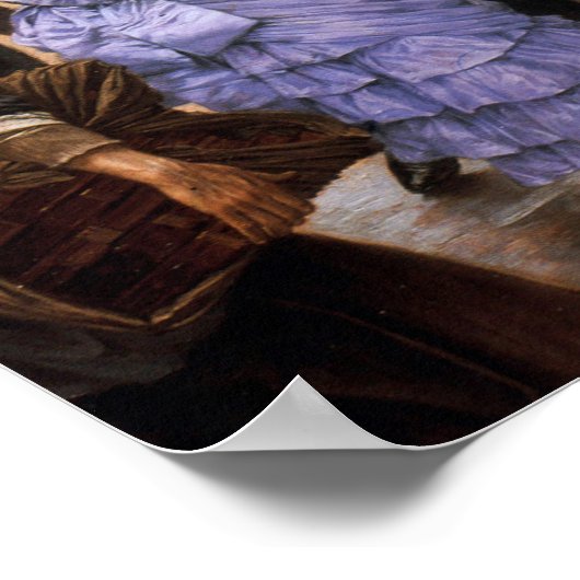 De reiziger van James Tissot Poster (Hoek)