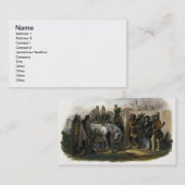 De reizigers ontmoeten elkaar in de buurt van de M Visitekaartje (Voorkant / Achterkant)