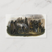 De reizigers ontmoeten elkaar in de buurt van de M Visitekaartje (Achterkant)