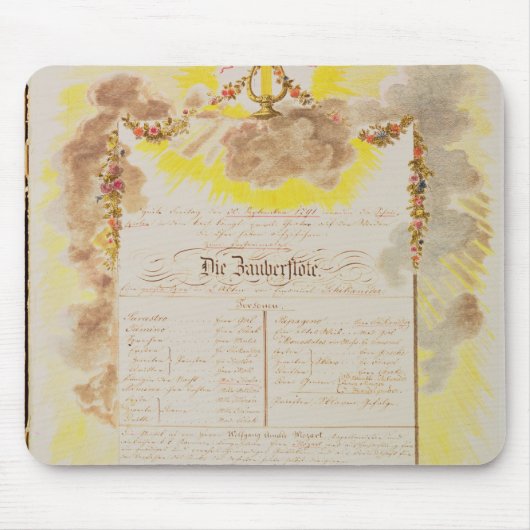 De rekening van het spel voor "de Magische Flute" Muismat (Voorkant)