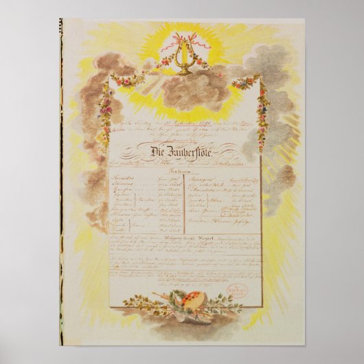 De rekening van het spel voor "de Magische Flute" Poster (Voorkant)