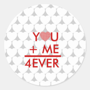 De rekenkunde van de liefde ronde sticker
