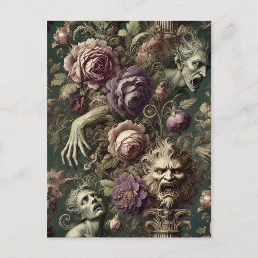 De Reliekschrijn Na Uur – Gotisch Victoriaans Feestdagenkaart (Voorkant)