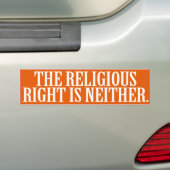 DE RELIGIEUZE RECHTERZIJDE IS GEEN VAN BEIDE --.pn Bumpersticker (Op auto)