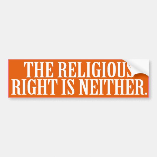 DE RELIGIEUZE RECHTERZIJDE IS GEEN VAN BEIDE --.pn Bumpersticker (Voorkant)