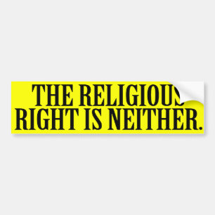 DE RELIGIEUZE RECHTERZIJDE IS GEEN VAN BEIDE --.pn Bumpersticker