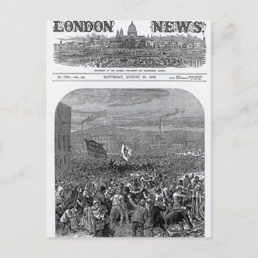 De rellen in Belfast Briefkaart (Voorkant)