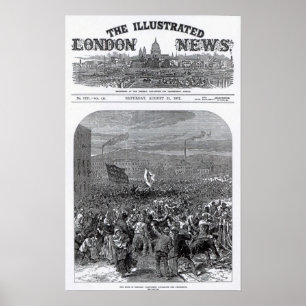 De rellen in Belfast Poster