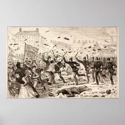 De rellen in Belfast Poster (Voorkant)