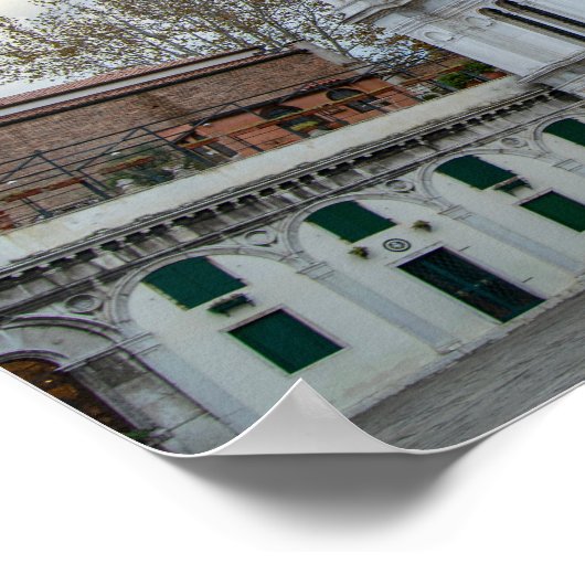 De renaissancegevel van de San Zaccaria-kerk Poster (Hoek)