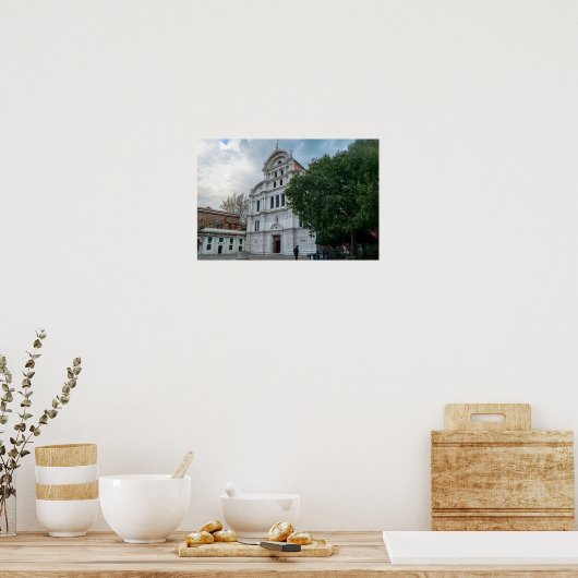 De renaissancegevel van de San Zaccaria-kerk Poster (Keuken)