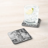 De rendezvous bij Marly, gegraveerd door Carl Gutt Bier Onderzetter (Rechterzijde)