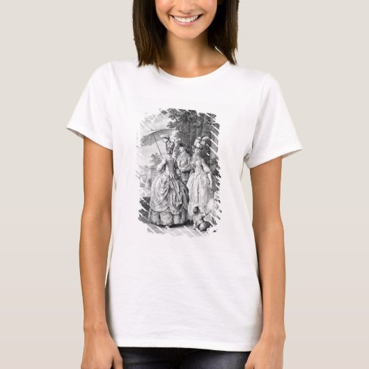 De rendezvous bij Marly, gegraveerd door Carl Gutt T-shirt (Voorkant)