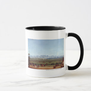 De rendezvous nabij de groene rivier mok