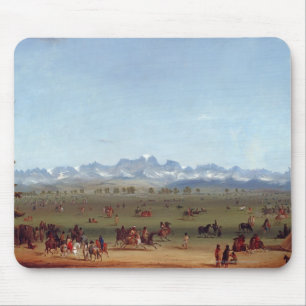 De rendezvous nabij de groene rivier muismat