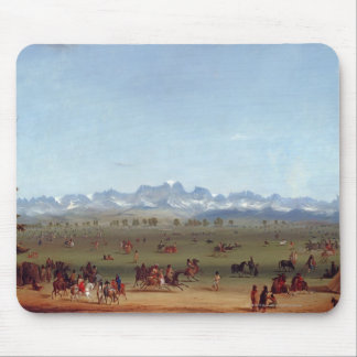 De rendezvous nabij de groene rivier muismat
