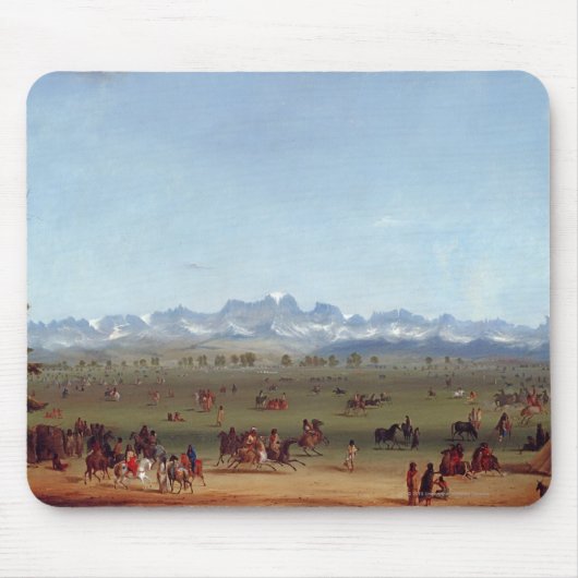 De rendezvous nabij de groene rivier muismat (Voorkant)