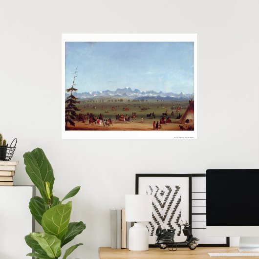 De rendezvous nabij de groene rivier poster (Thuiskantoor)